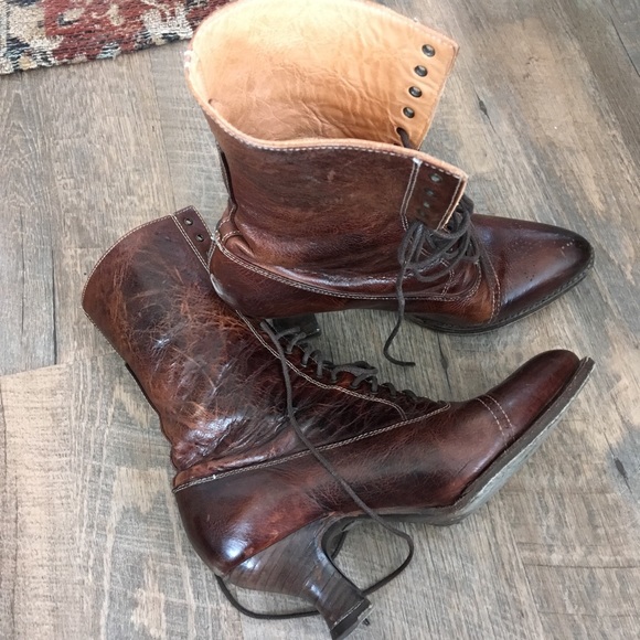 Oak Tree Farms Leather Neo- Victorian Boots - Picture 2 of 12